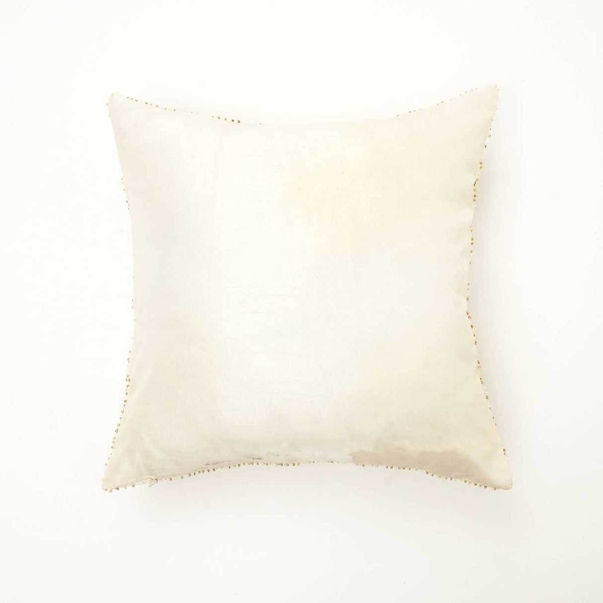 Handcrafted Snowflake Embroidered Cotton Throw Pillow