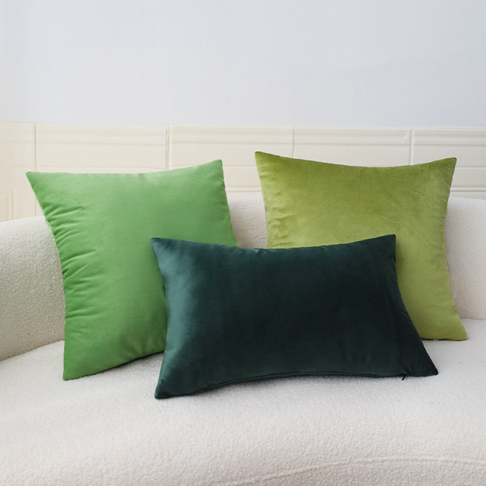 3-Piece Coordinated Pillow Cover & Insert Bundle – Well mixed color of greens pillow covers with inserts great combinations – Fancy & Stacy