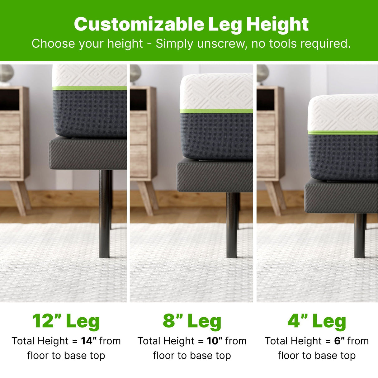 GhostBed Adjustable Base Comfort