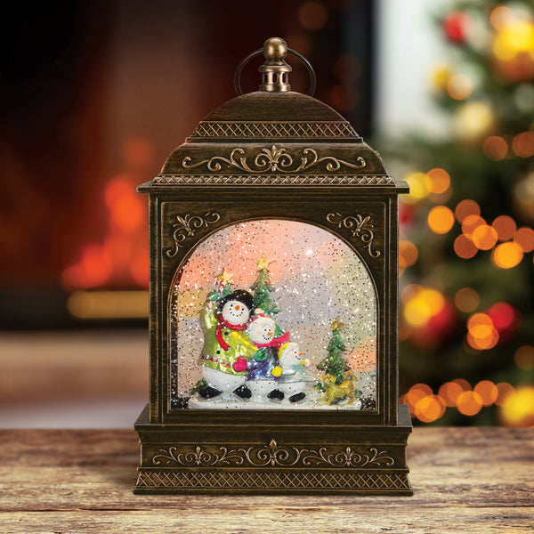 Snow-Family-Lantern-Christmas-Decor