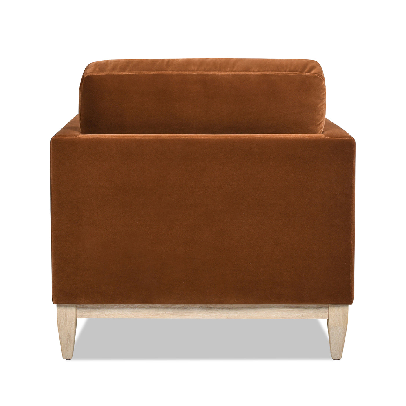 Knox 36' Modern Farmhouse Arm Chair, Burnt Orange   Performance Velvet