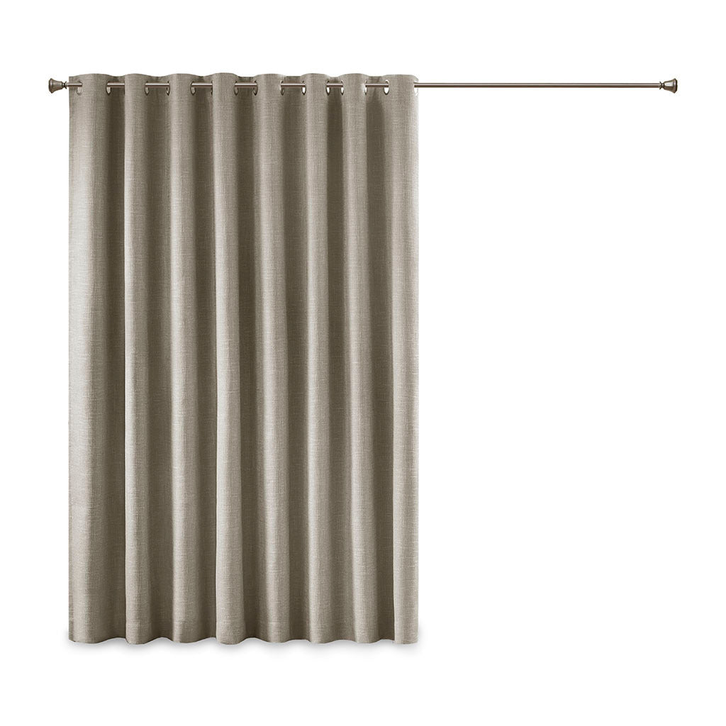 Printed heathered blackout window patio panel