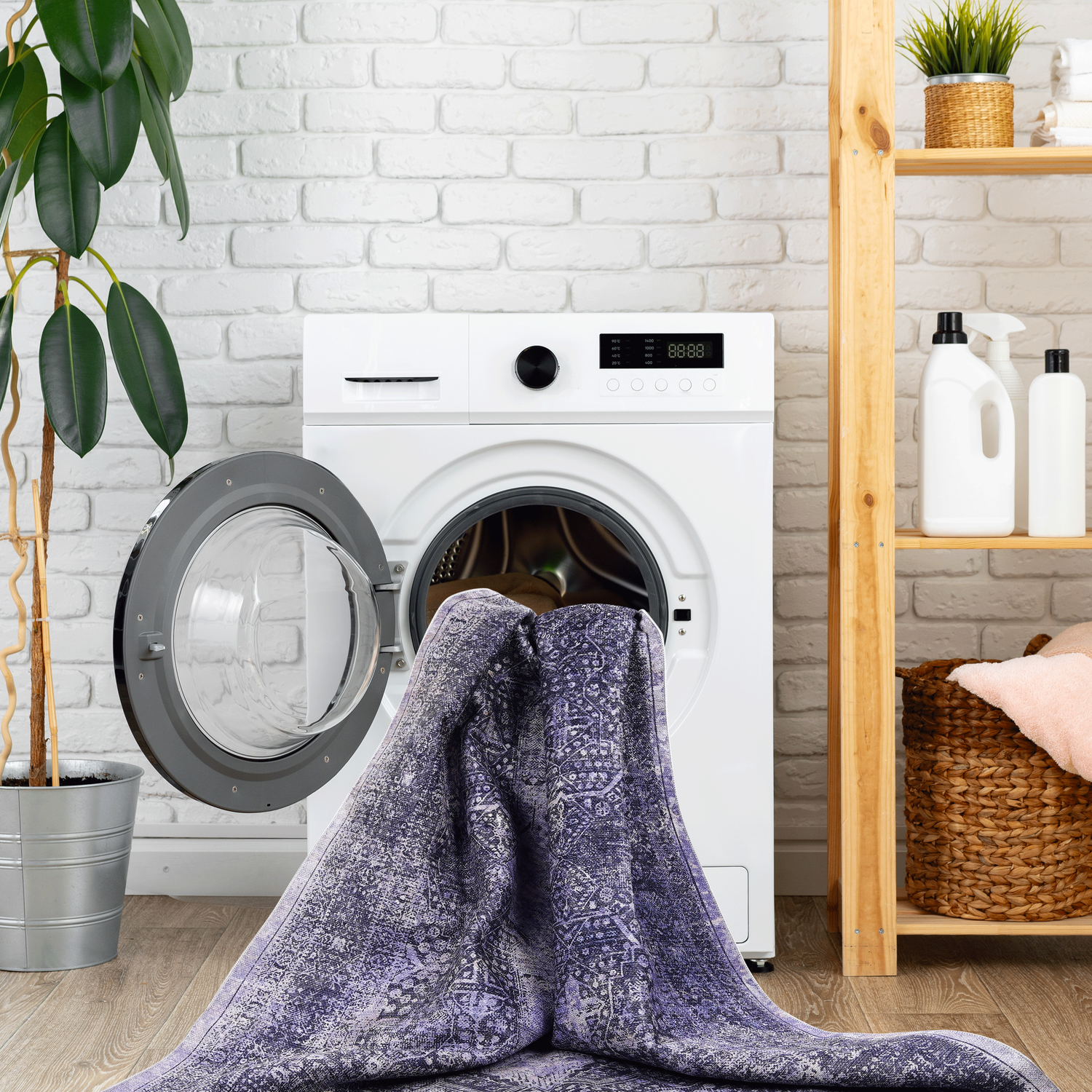 Naar Washable Area Rugs, Low-Pile, Non-Slip, Non-Shedding, Foldable, Kid & Pet Friendly