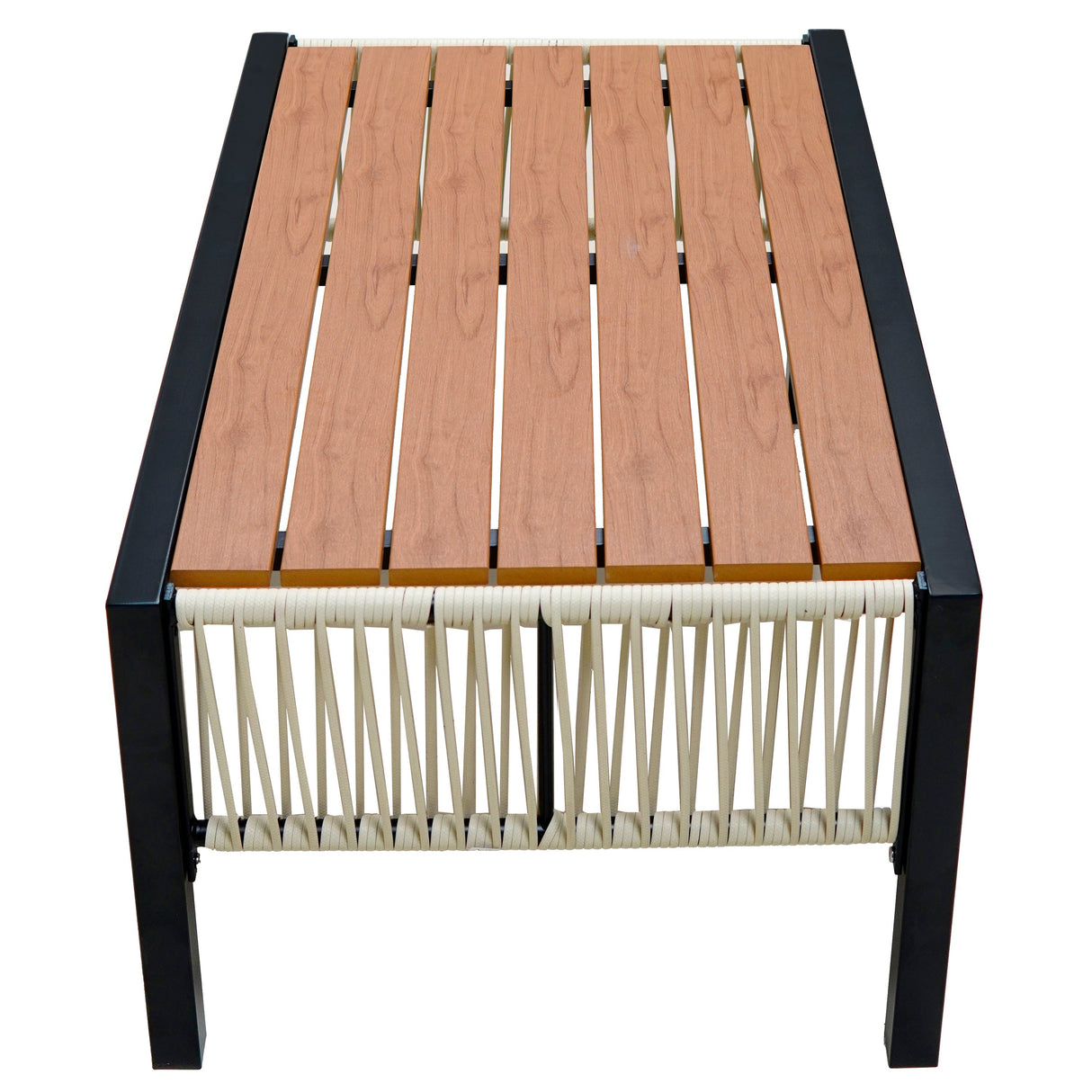 U_Style Multi-Person Outdoor Iron Sofa Set with Rattan Decoration