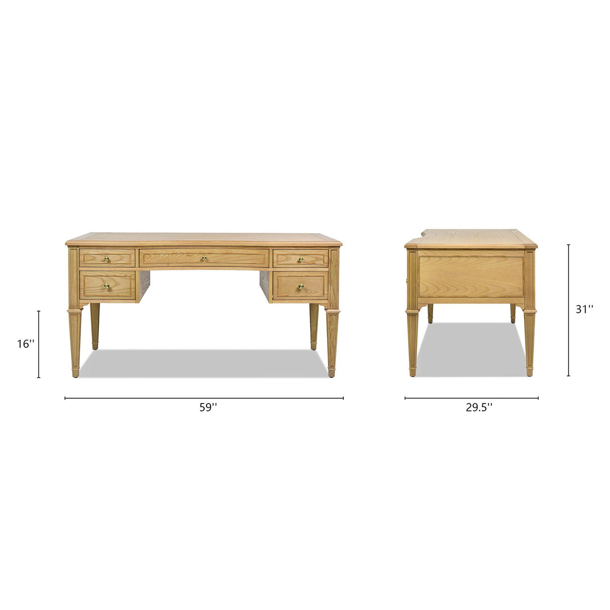 Dauphin - 5 Drawer Executive Desk