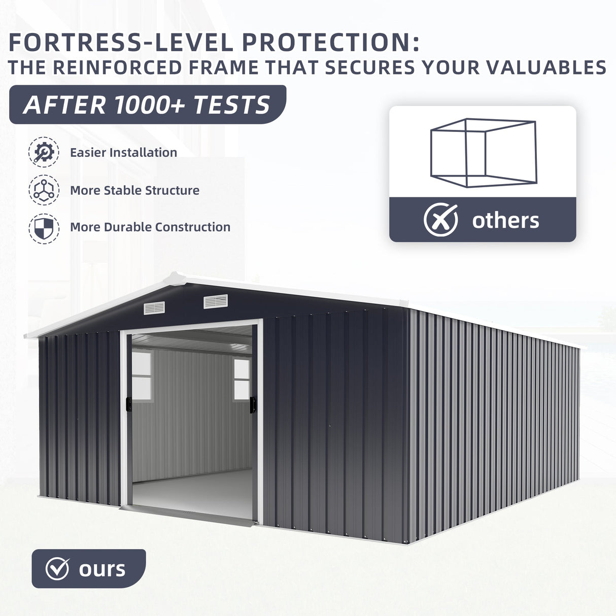 Campcraft 10x12ft Color Steel Plate Storage Shed