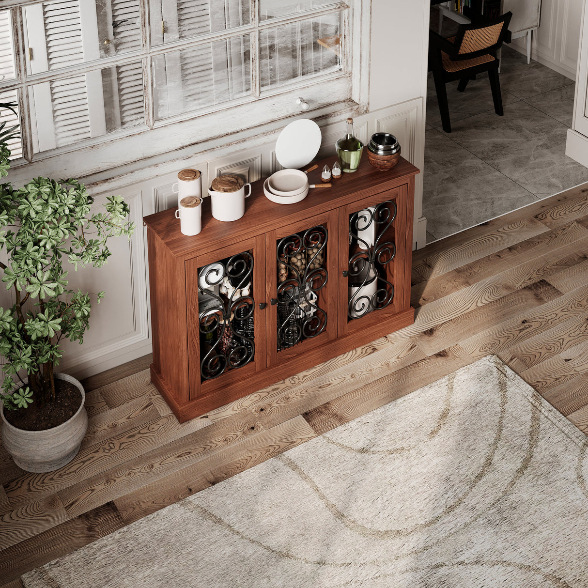 Morden Fort Sideboard Buffet Cabinet with Storage