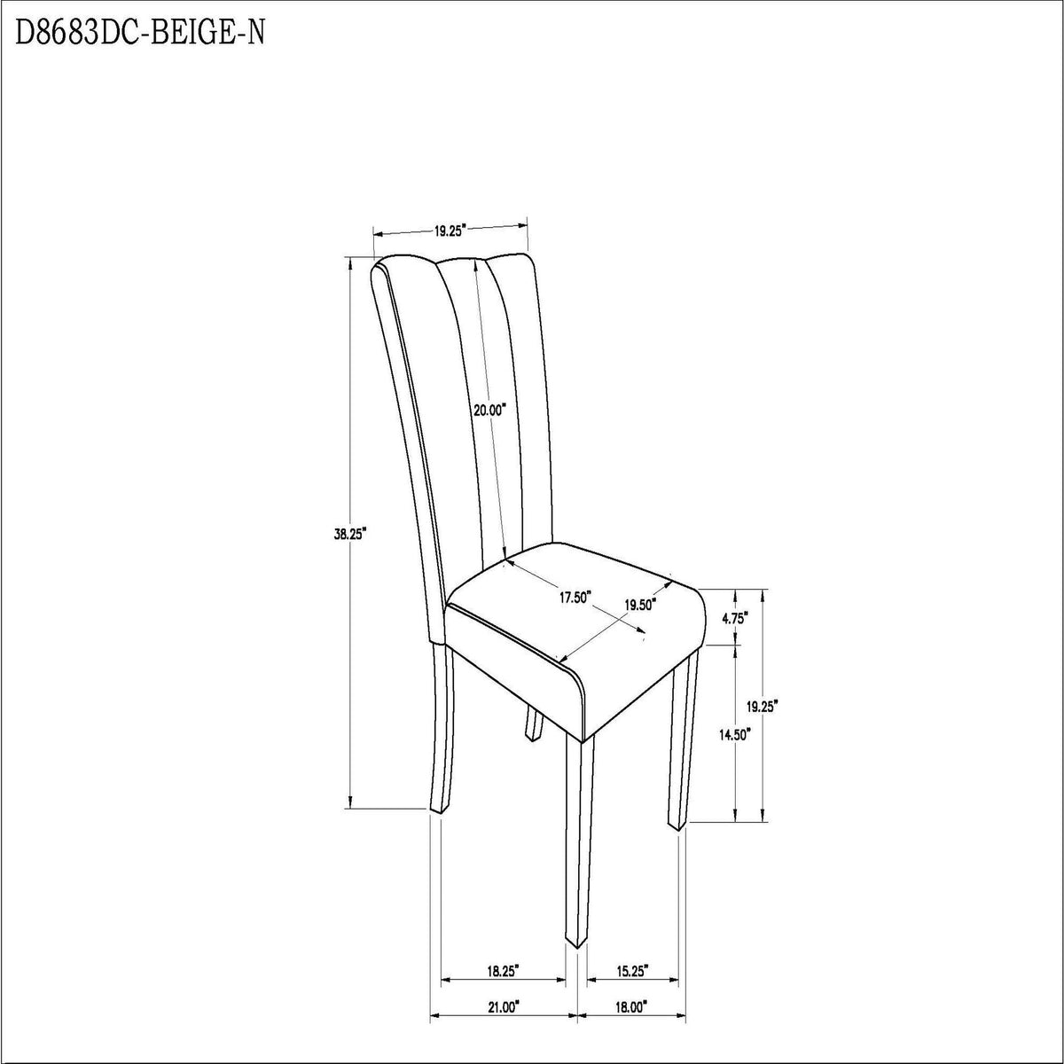 Stone - Dining Chair (Set of 2) - Beige