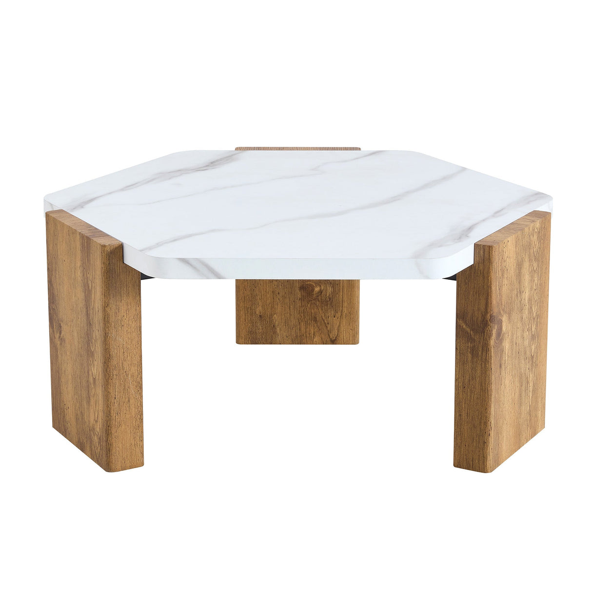 31-Inch Modern-Style Hexagonal Coffee Table