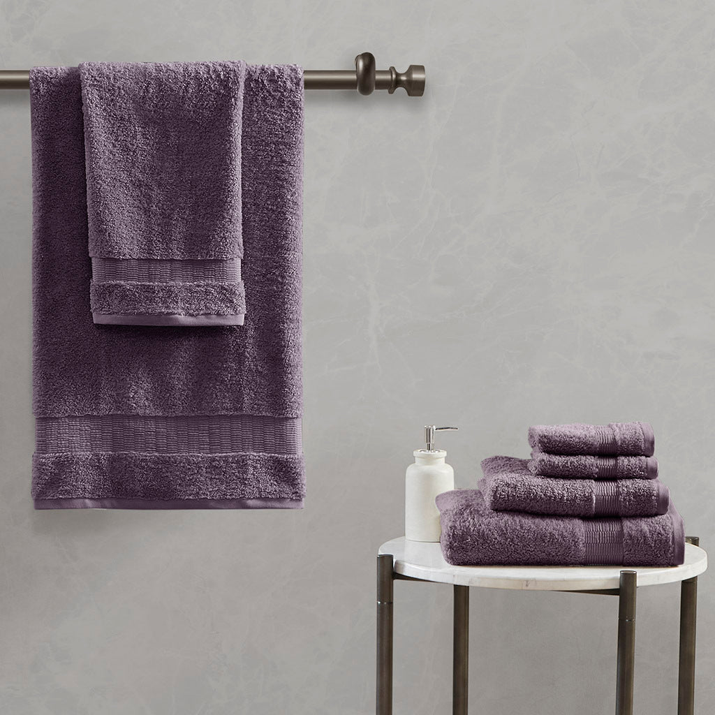 100%-Egyptian-Cotton-6-Piece-Towel-Set-Bath-Towels-&-Washcloths