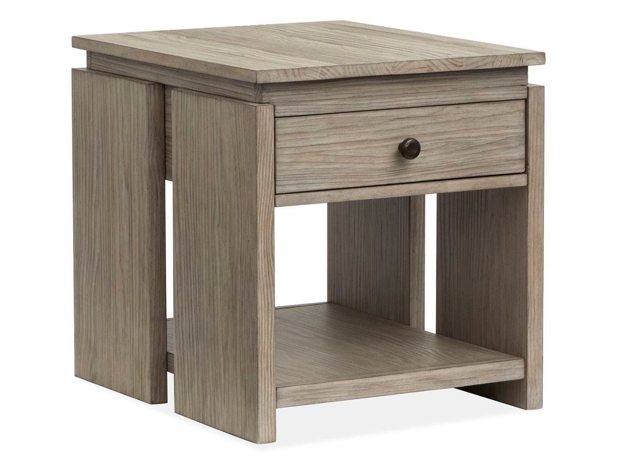 Conrad - Rectangular End Table - Stone Harbor Gray