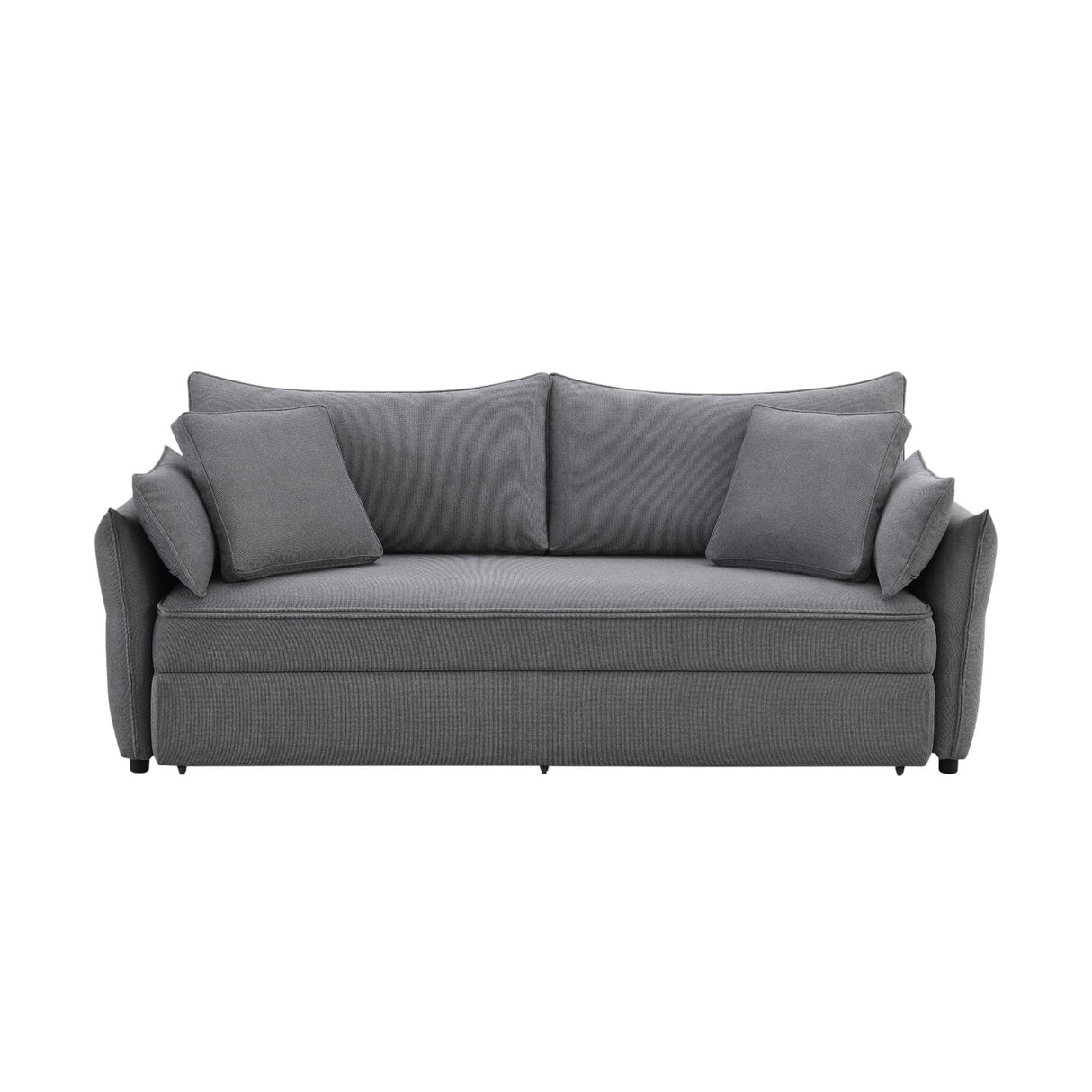 Irina Gray Fabric Sofa W/Sleeper (Toss Pillows Included)
