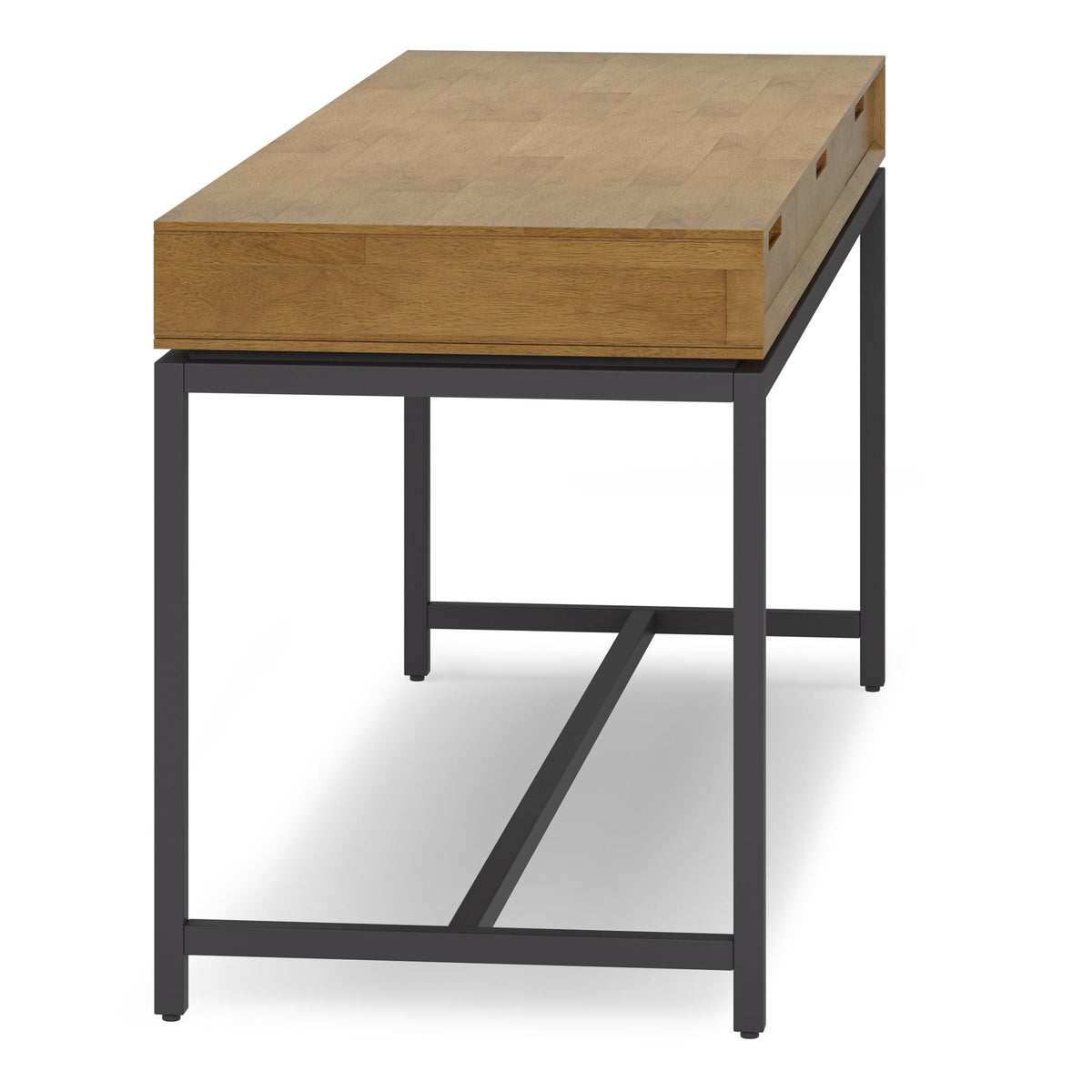 Mid Century Wide Writing Desk with Three Drawers - Multiple Colors