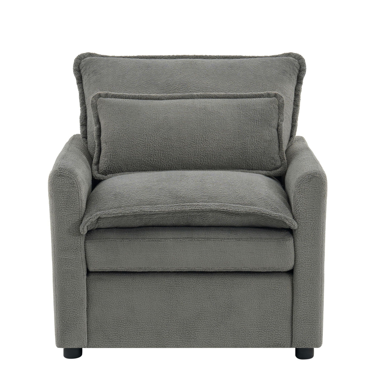 Modern Single Seat Accent Chair With Side Storage Pockets