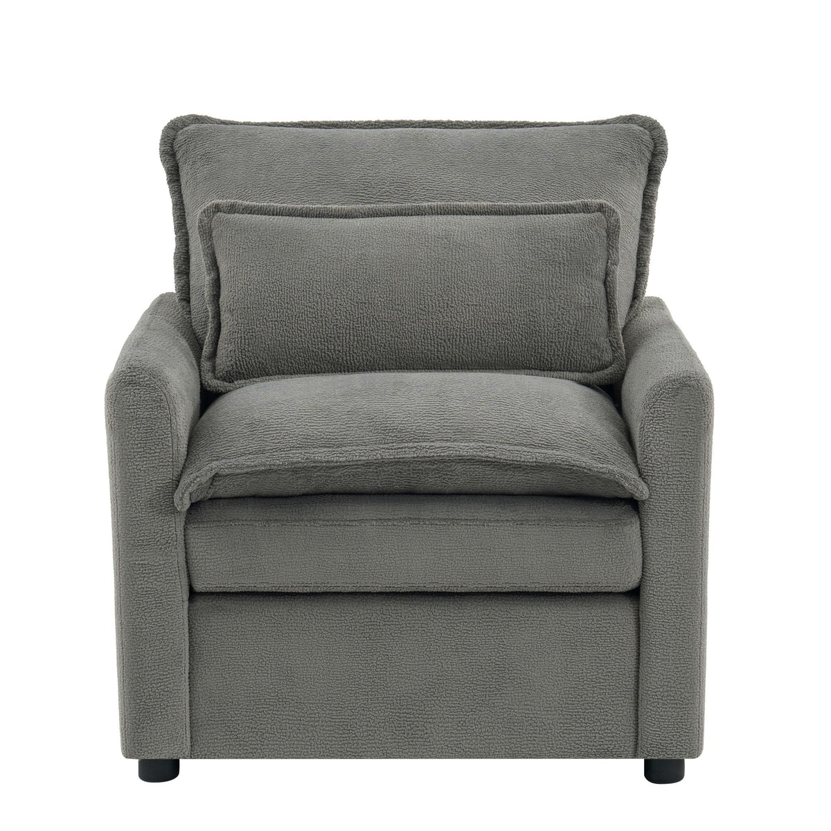 Modern Single Seat Accent Chair With Side Storage Pockets