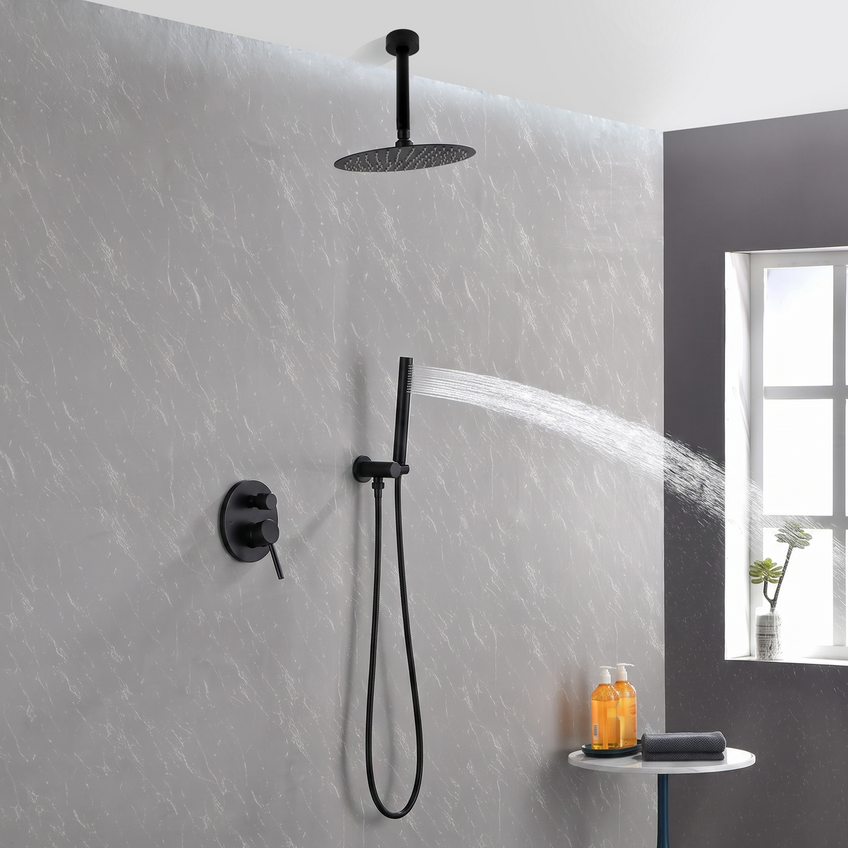 Matte Black Shower System