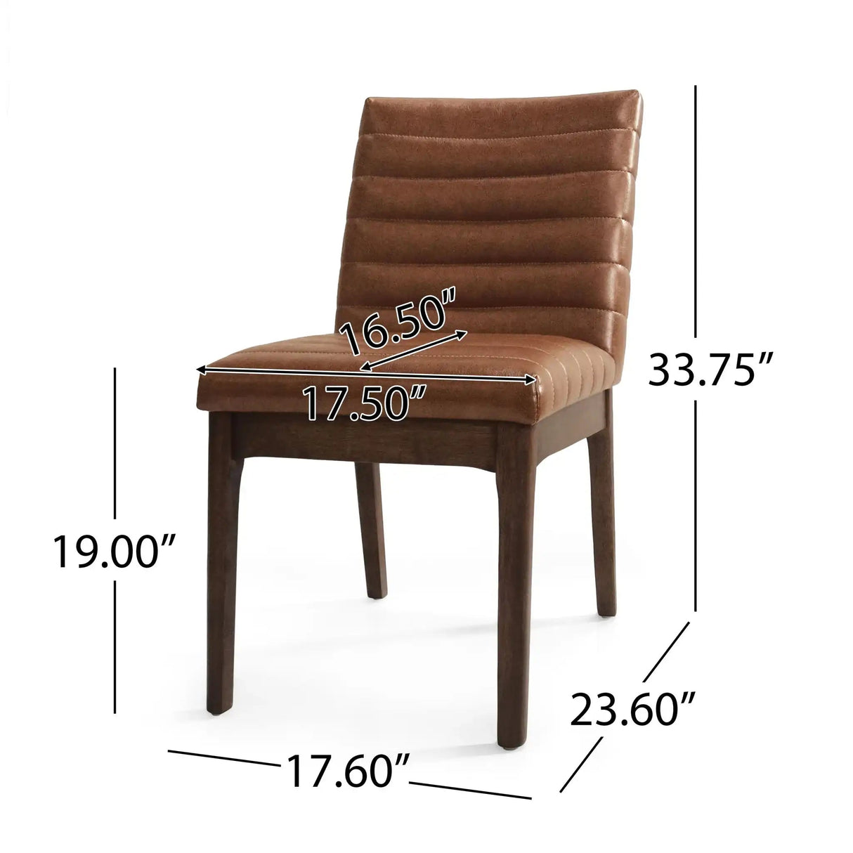 Upholstered Dining Chairs With Rubber Legs (Set of 2)