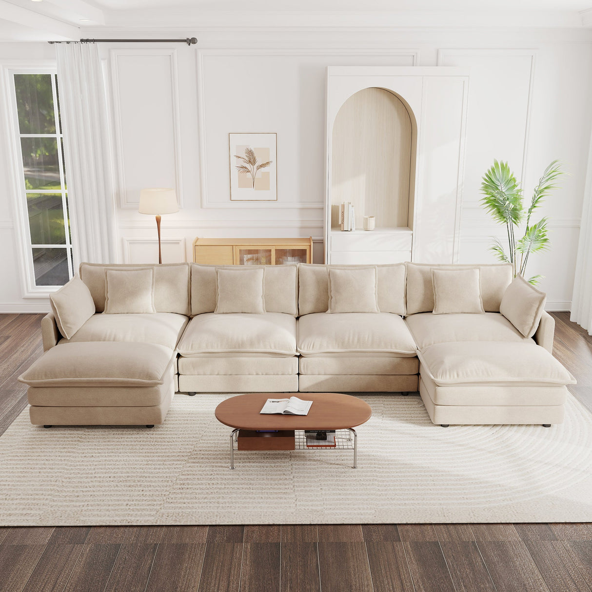 Comfort U Shaped Couch with Reversible Chaise