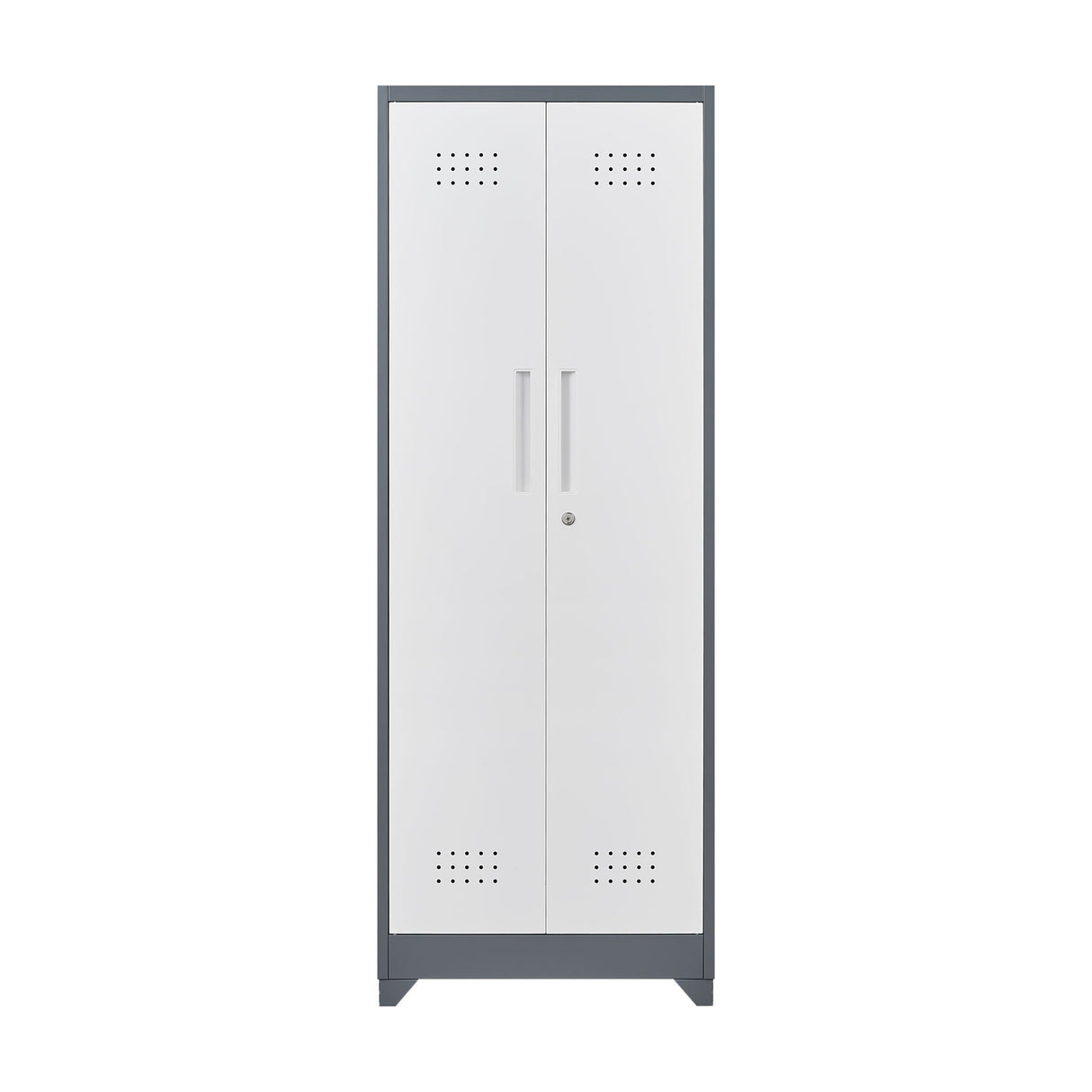 Lockers With Locking Doors, Adjustable Shelves, High Broom Tool Storage Cabinet
