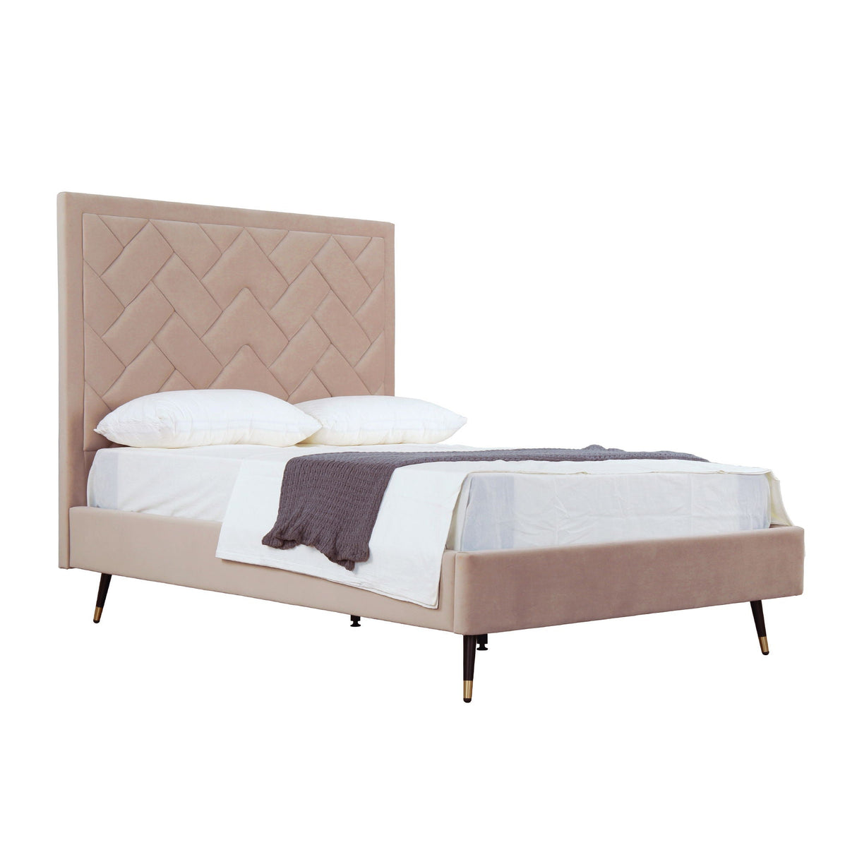 Crosby - Bed With Upholstered Headboard And Slats