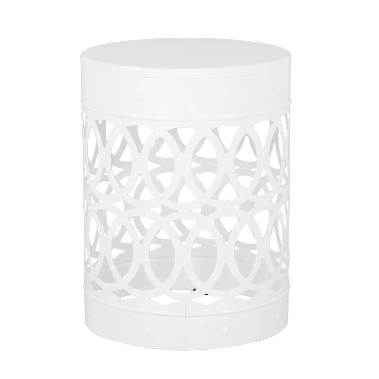 Outdoor Metal Large End Table, Modern Design