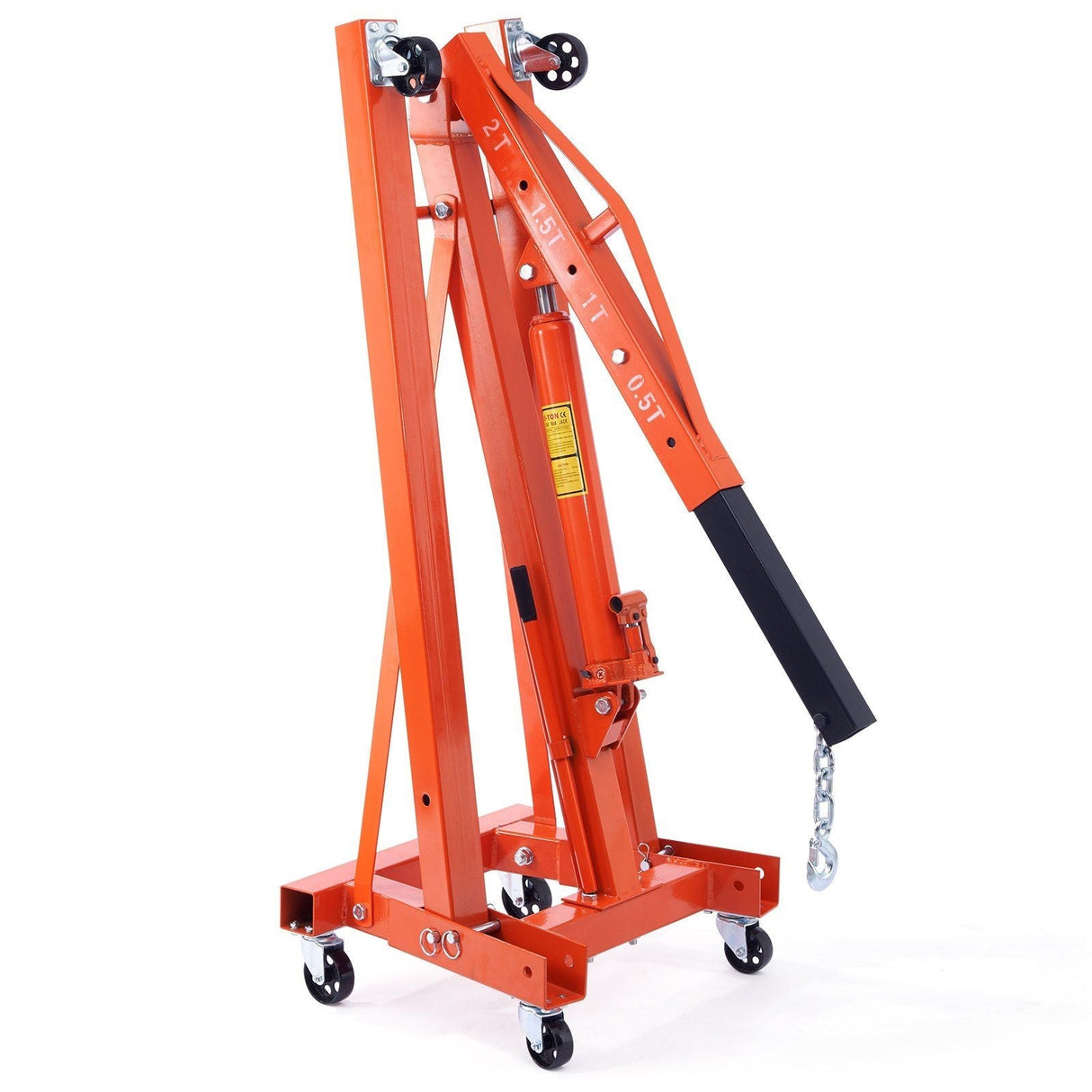 Hydraulic Engine Hoist With Lever, 2 Ton Capacity, Foldable Design