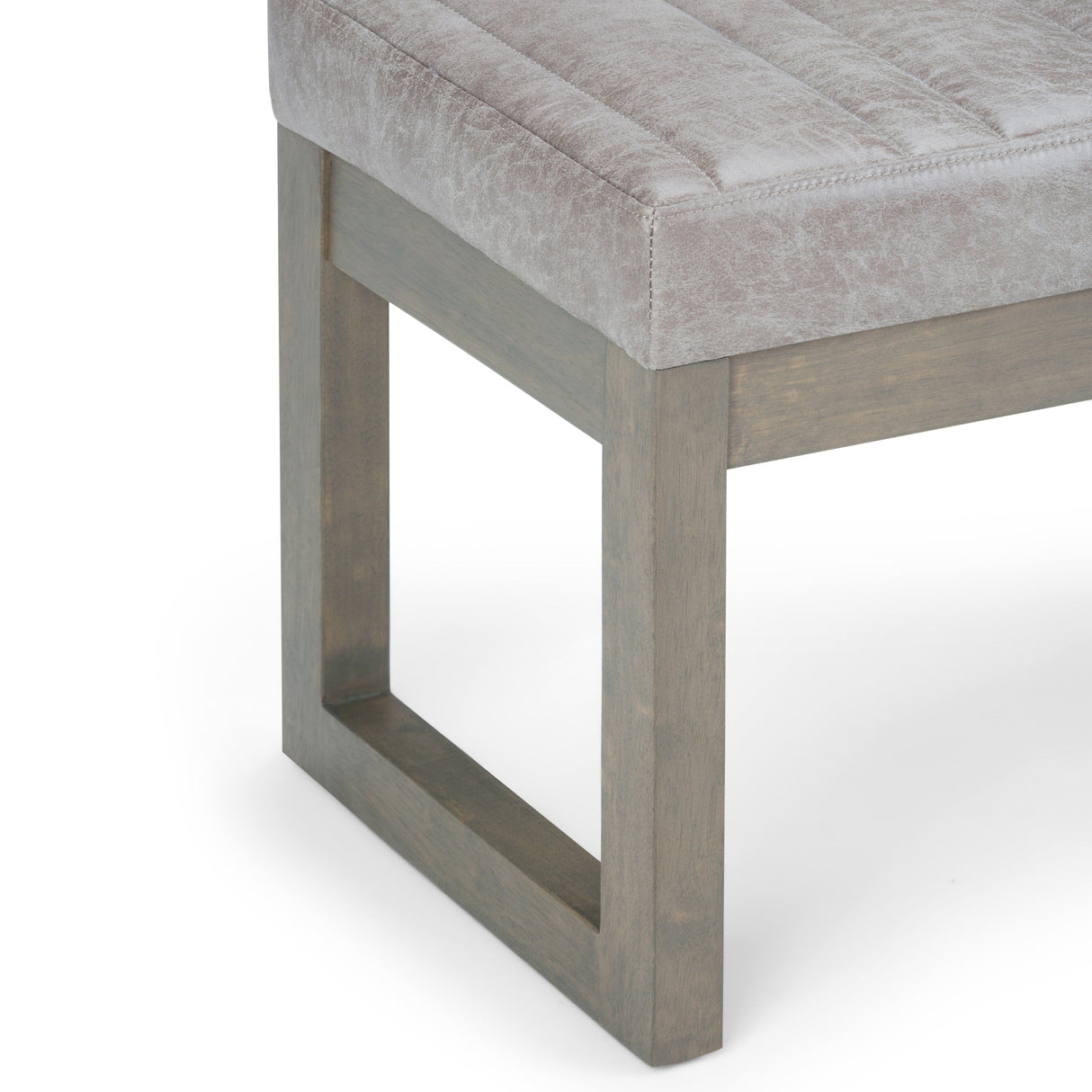 Casey Ottoman Bench - Distressed Grey Taupe