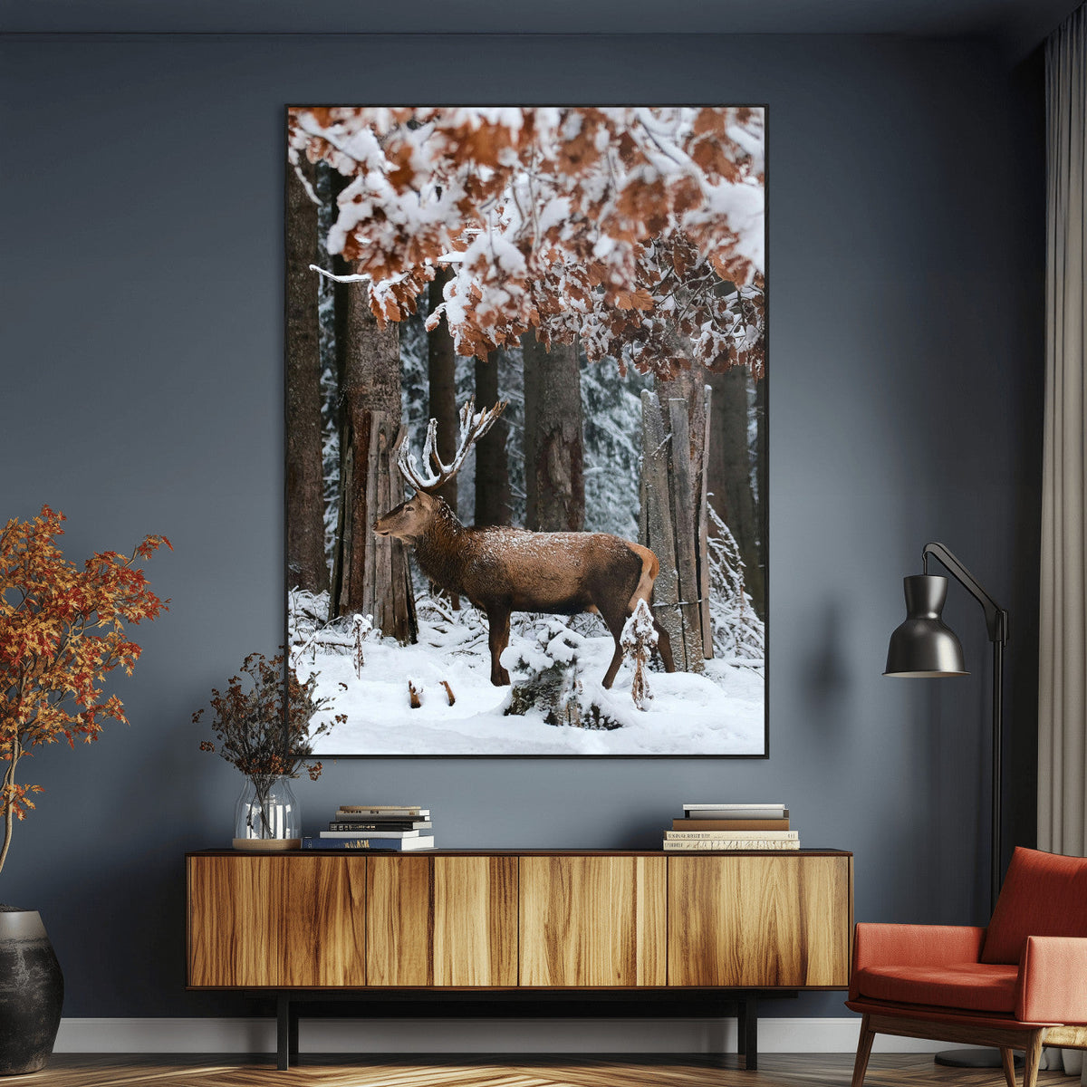 Serene Landscape Wall Art Canvas Print – Framed Winter