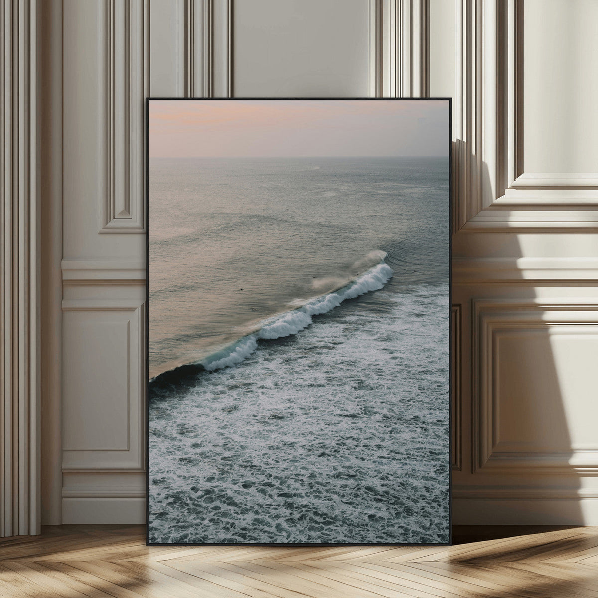 Ocean Waves Wall Art Canvas Print – Framed Coastal Serenity
