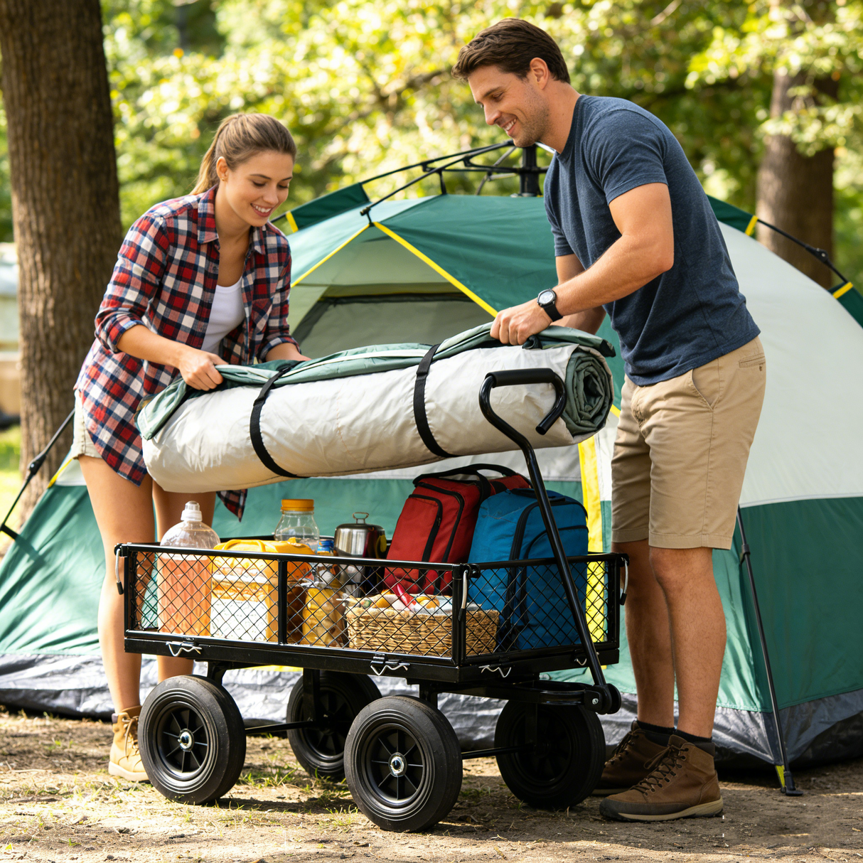 Solid Wheels Garden Cart Wagon