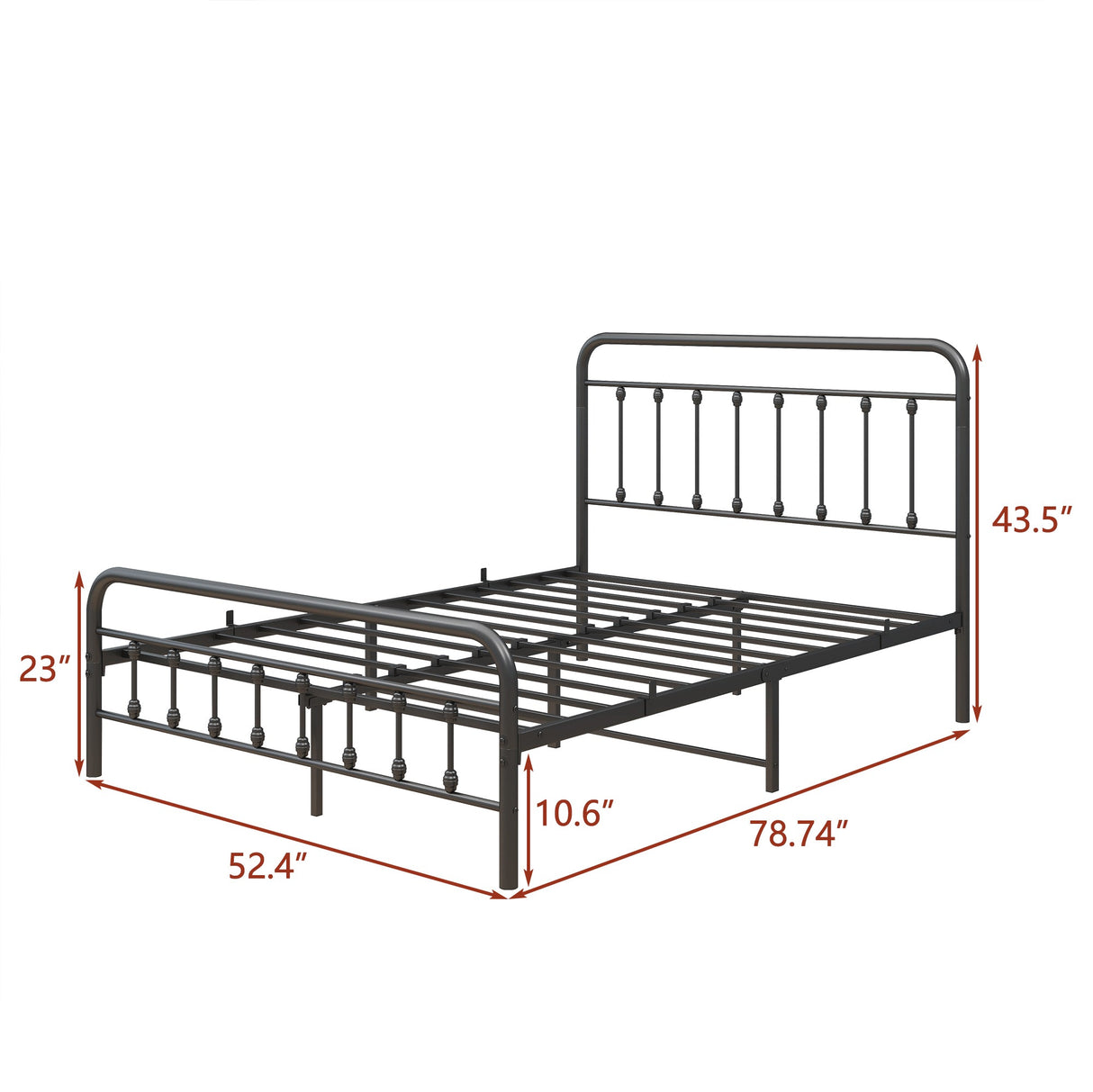 Tara Victorian-Style Steel Bed Frame