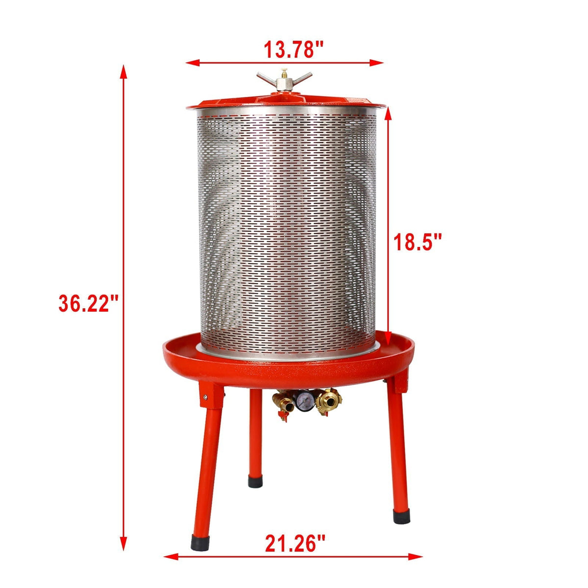 Hydraulic Fruit Wine Press With Apple Crusher - Green