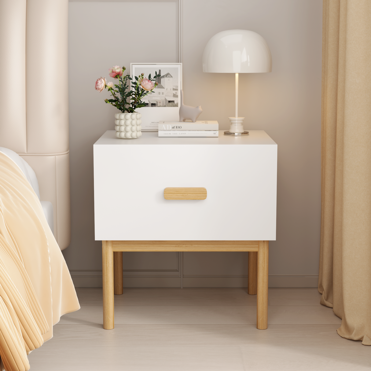 Modern-White-Nightstand-with-Drawer-and-Wood-Legs-Nightstands