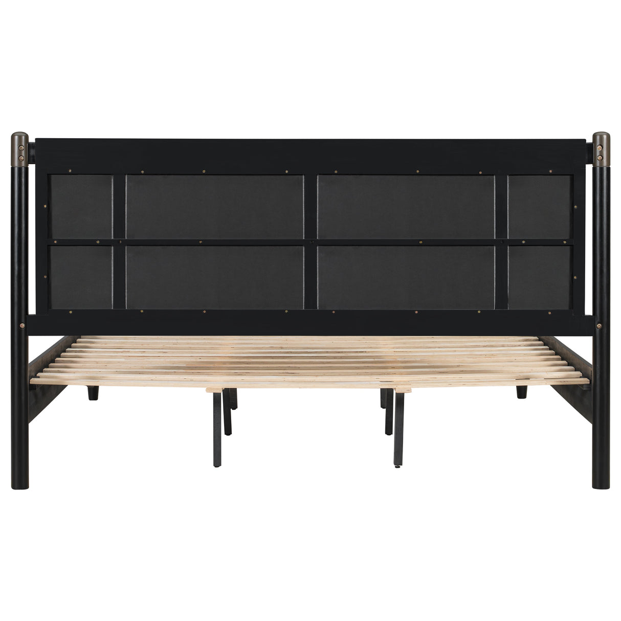 Solid Wood King Bed, Heavy Duty Support Without a Box Spring