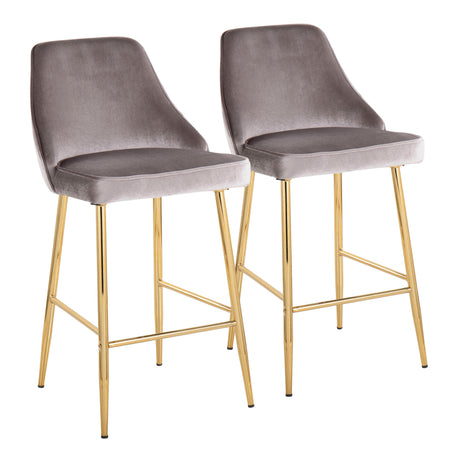 Marcel-Contemporary/Glam-Counter-Stool-in-Gold-Metal-Set-of-2-Counter-Stools