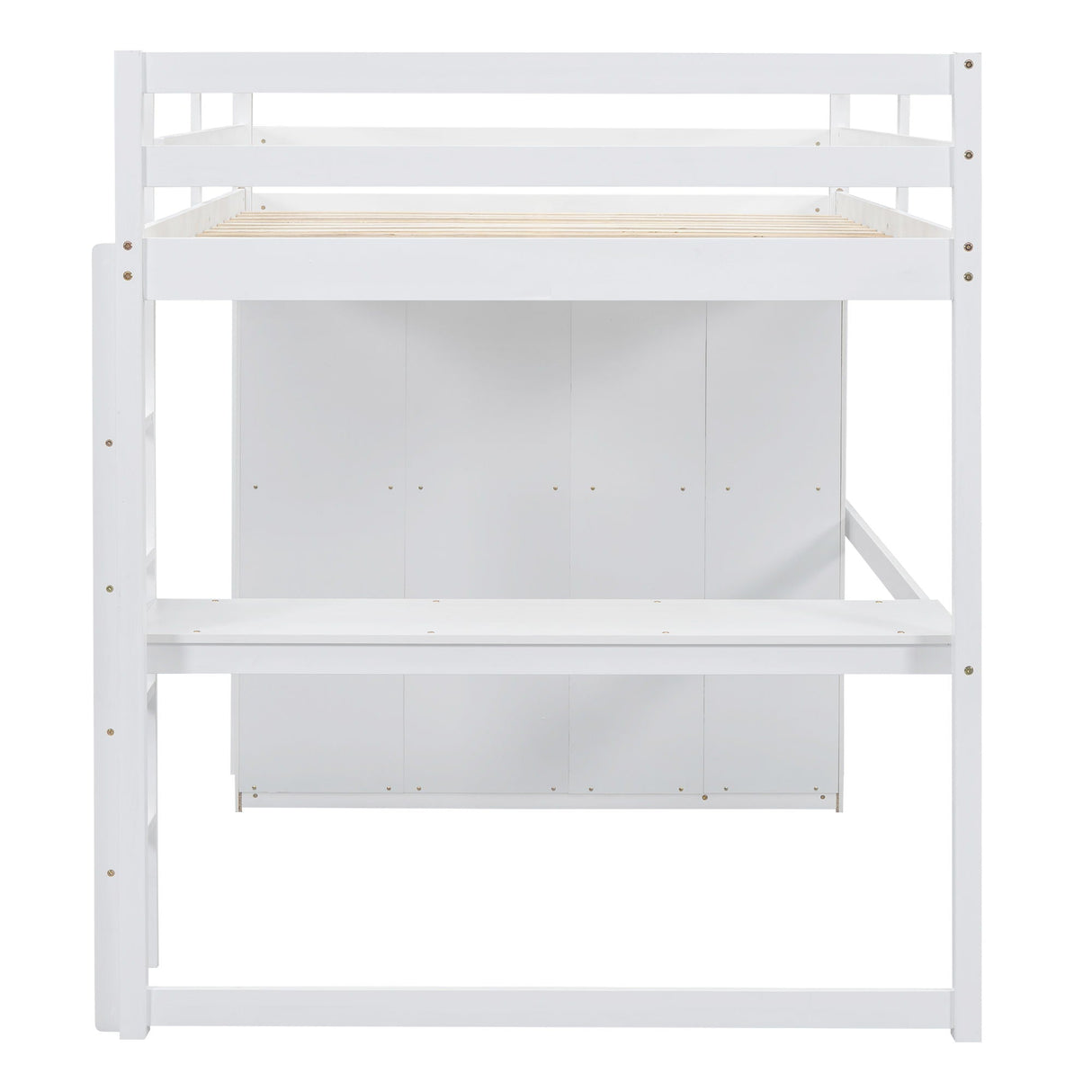 Loft Bed With Built In Wardrobe, Shelves And Drawers
