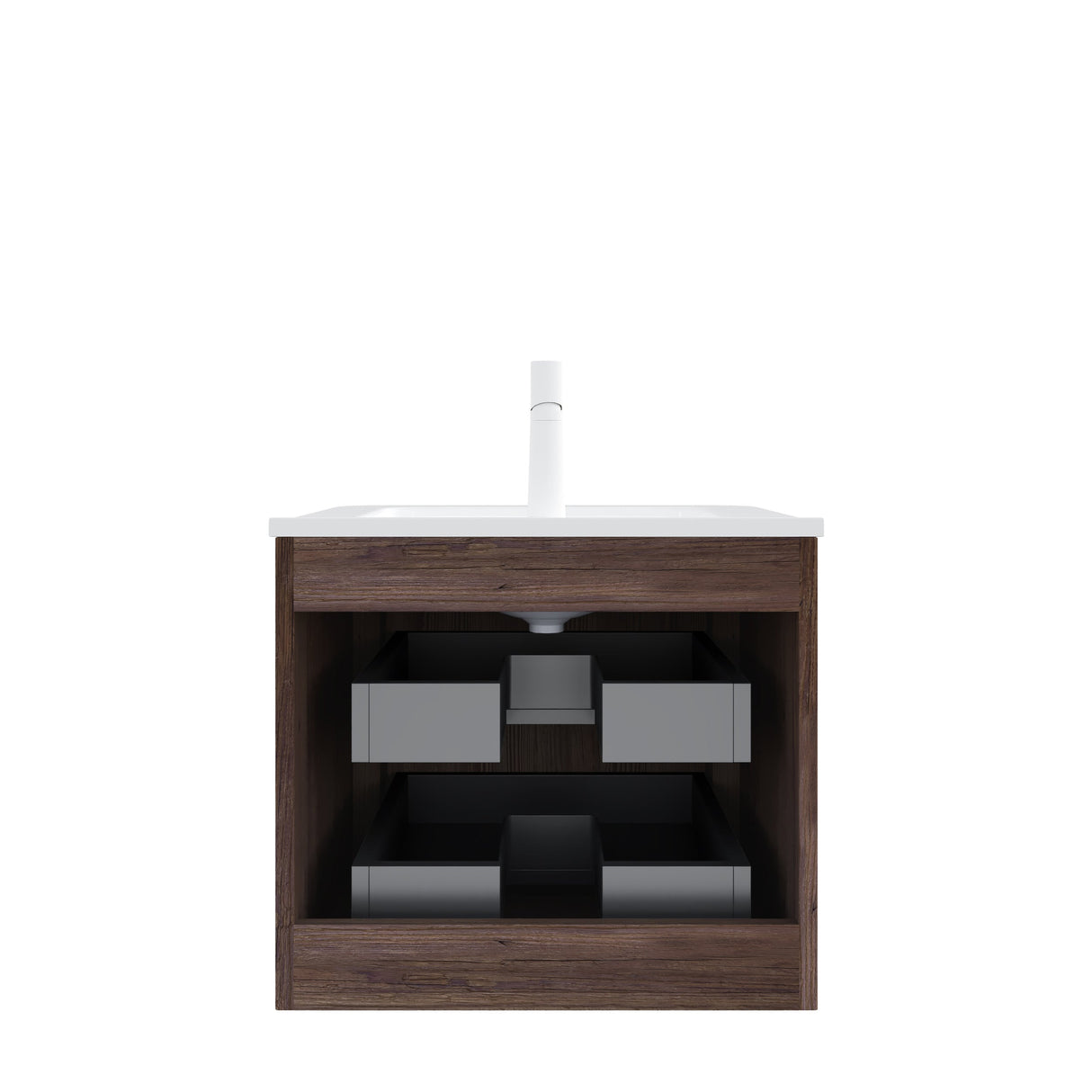 Noor 24" Bathroom Vanity with Sink, Wall-Mounted Floating Plywood Bathroom Storage