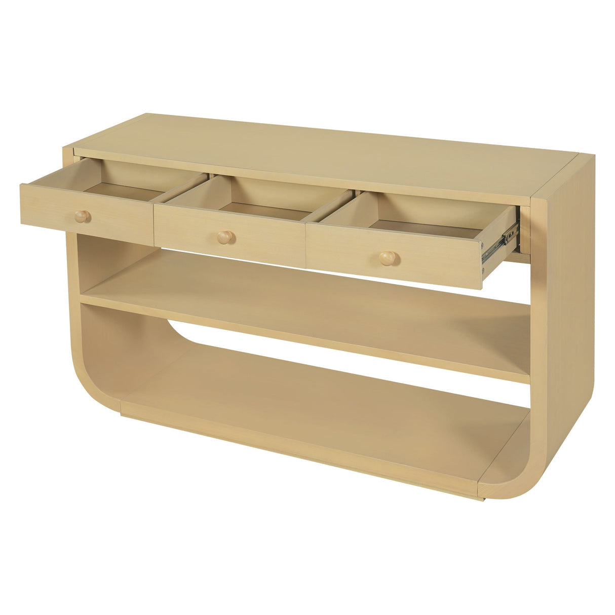 Console Table With 3 Soft Close Drawers & 2 Open Shelves