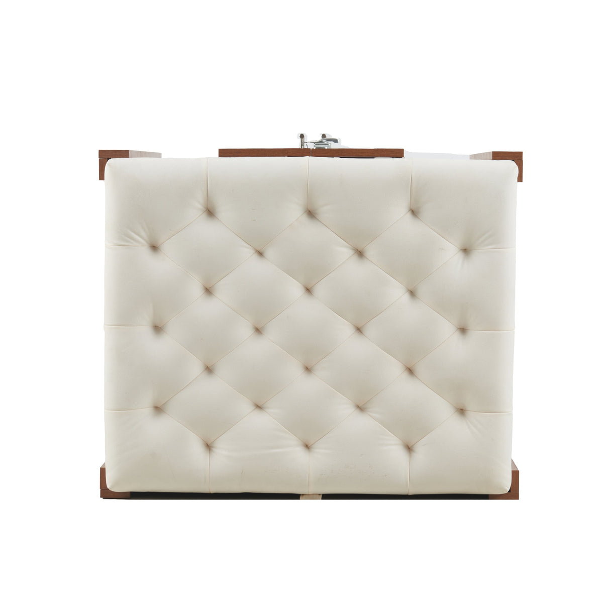 2 in 1 Walnut Dog Crate Night Stand with Storage