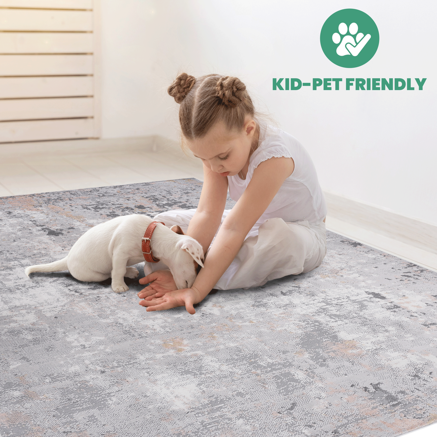 NAAR MARFI Collection Abstract Non-Shedding and Stain Resistant Area Rug