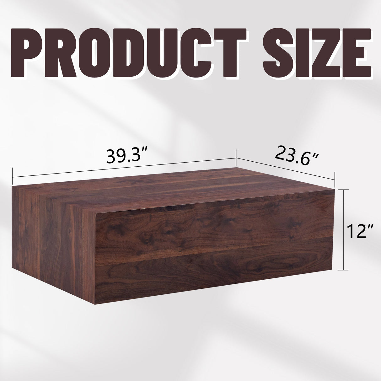 Luxurious Walnut Wood Grain MDF Coffee Table