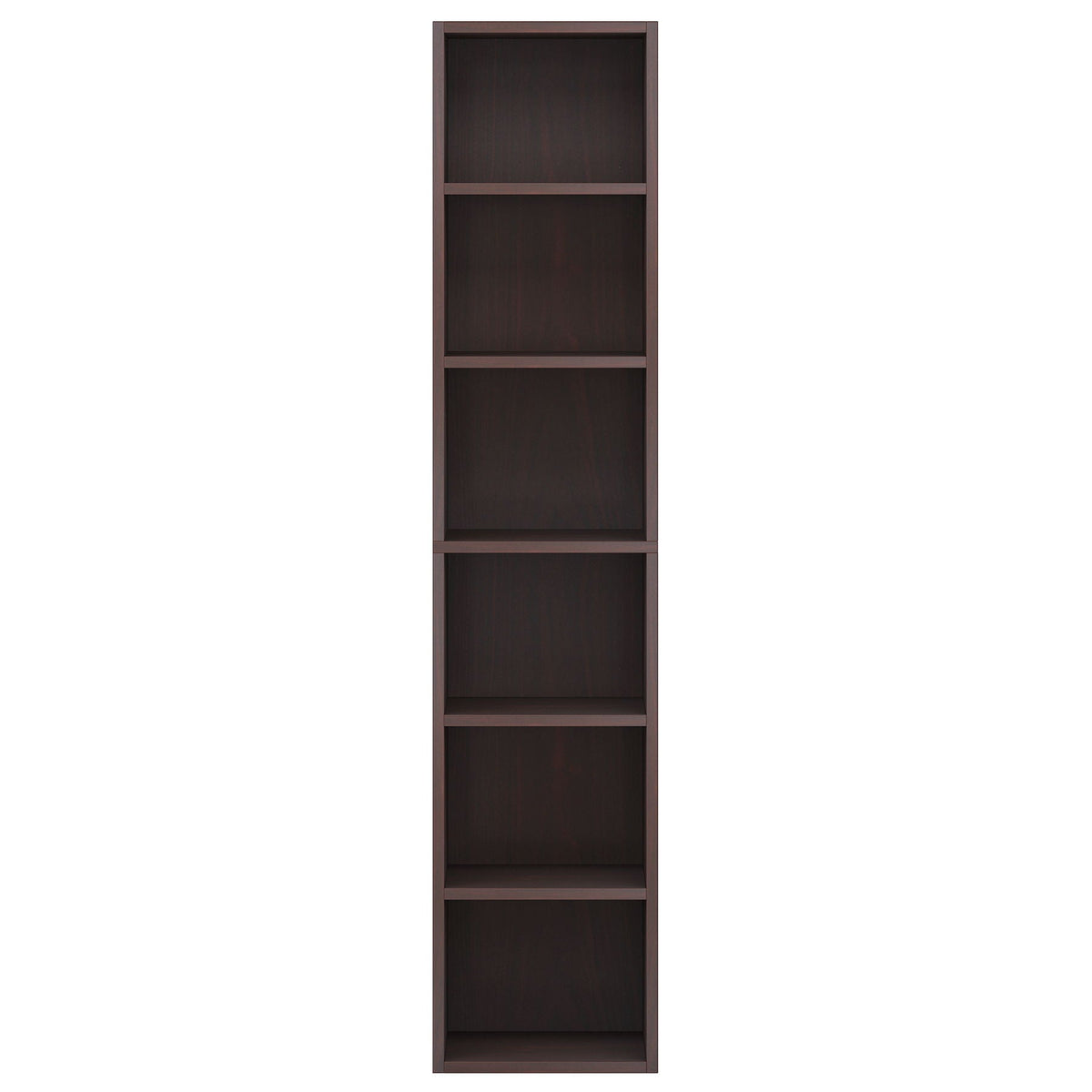 6 Tier Narrow Corner Cube Bookcase with Open Cubes - Light Blue or Dark Brown