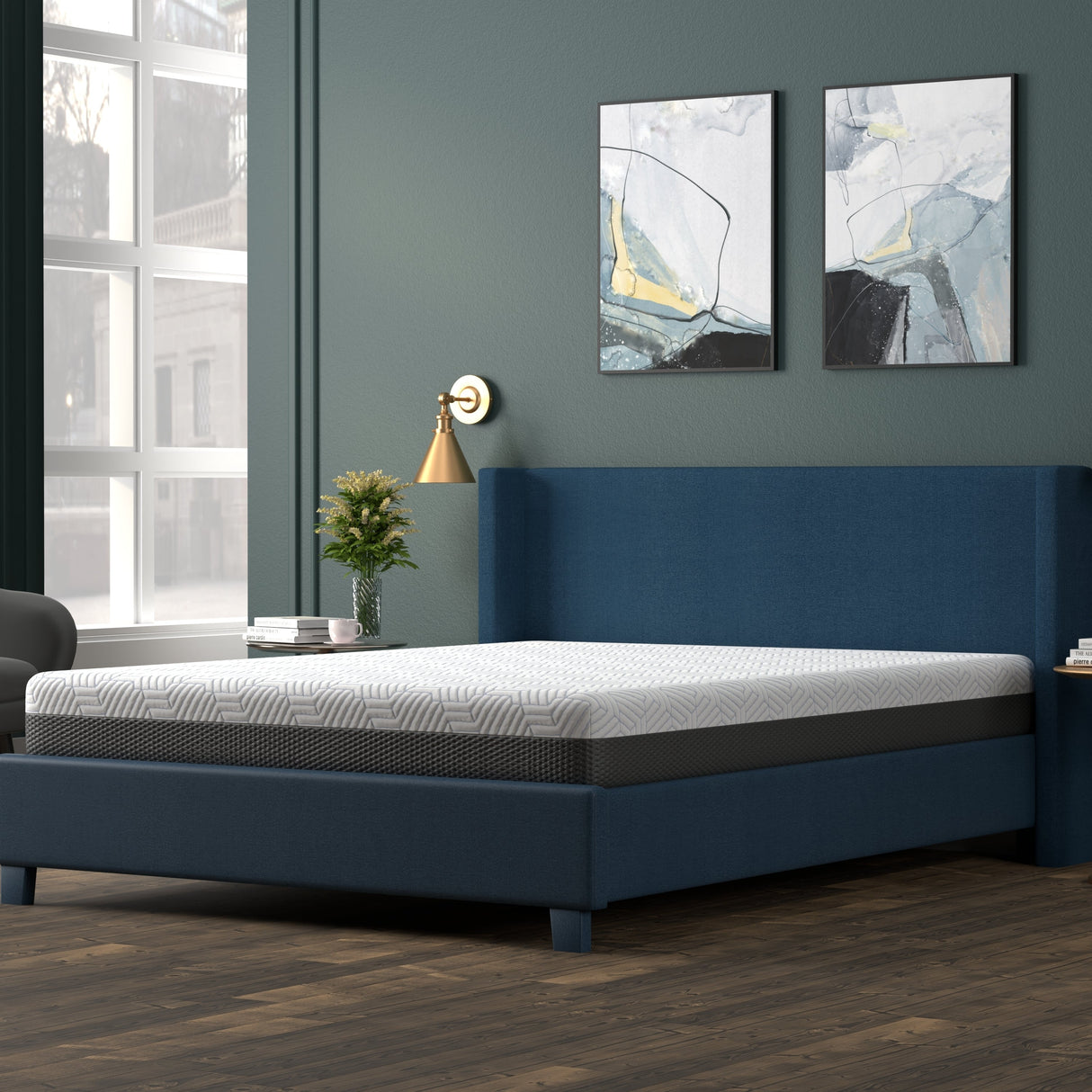 Omne Fria 8" Firm Memory Foam Mattress with Cooling Cover