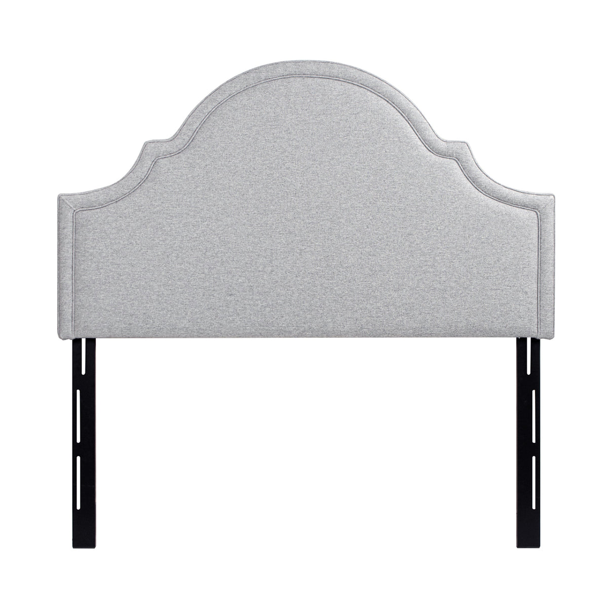 Catherine Upholstered Queen HeadboardLight Grey Polyester
