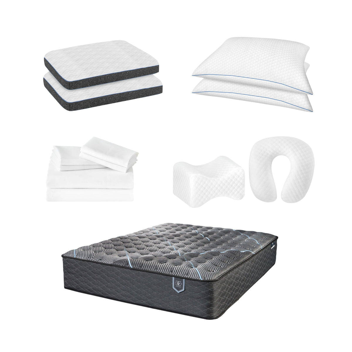 Comfort Care - Hybrid Restful Nights Plush Mattress With 12 Piece Comfort Bedding Pack