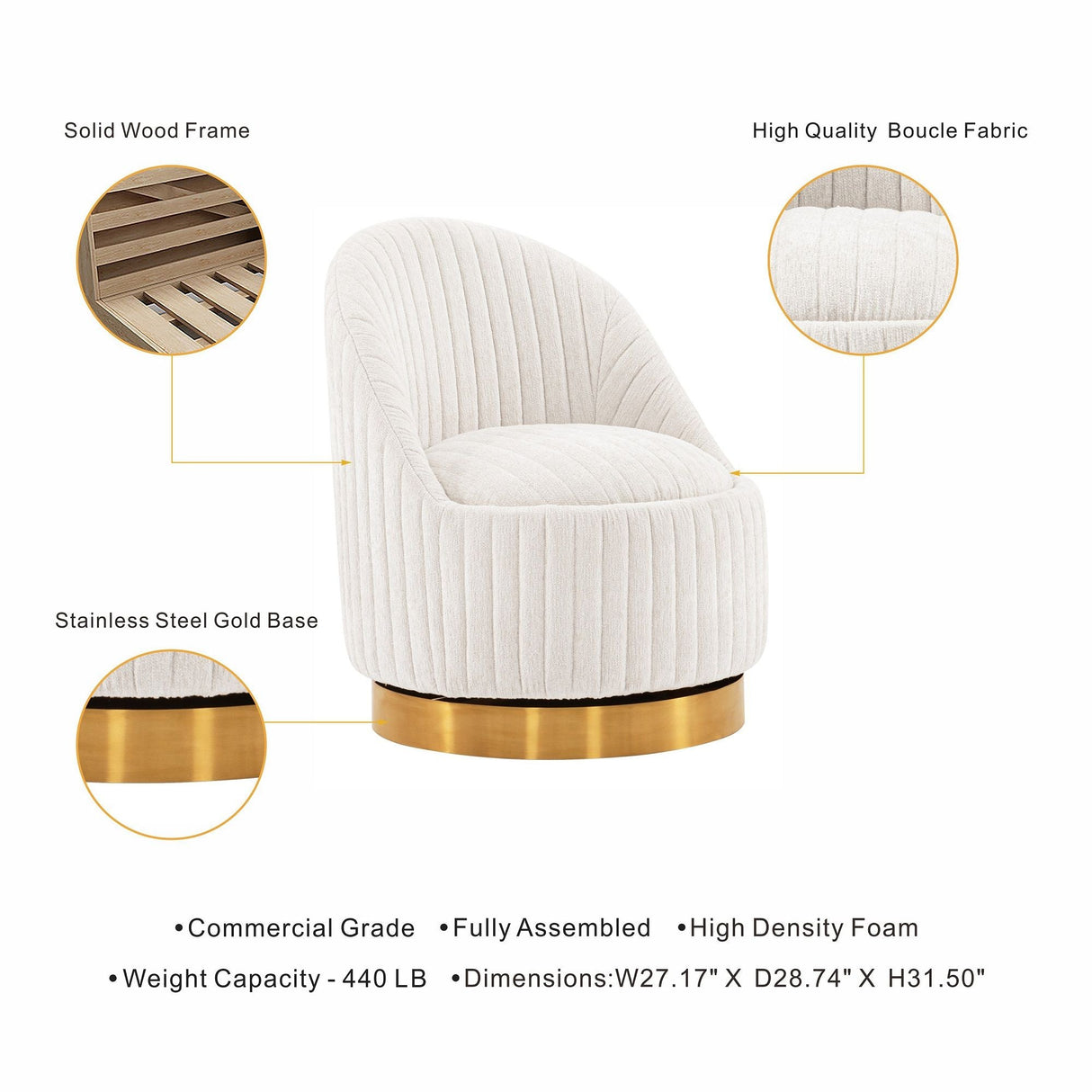 Leela - Swivel Lounge Chair