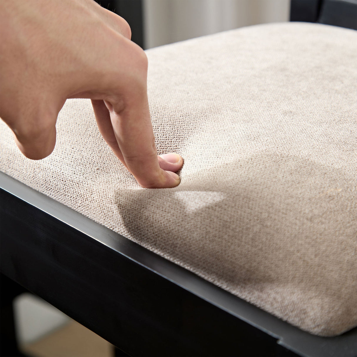 Bar Chair Counter Height Stool with Backrest Black Set of 2