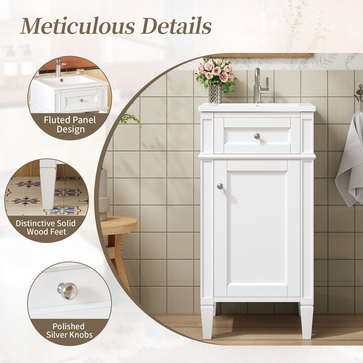 French Style Bathroom Vanity With Sink