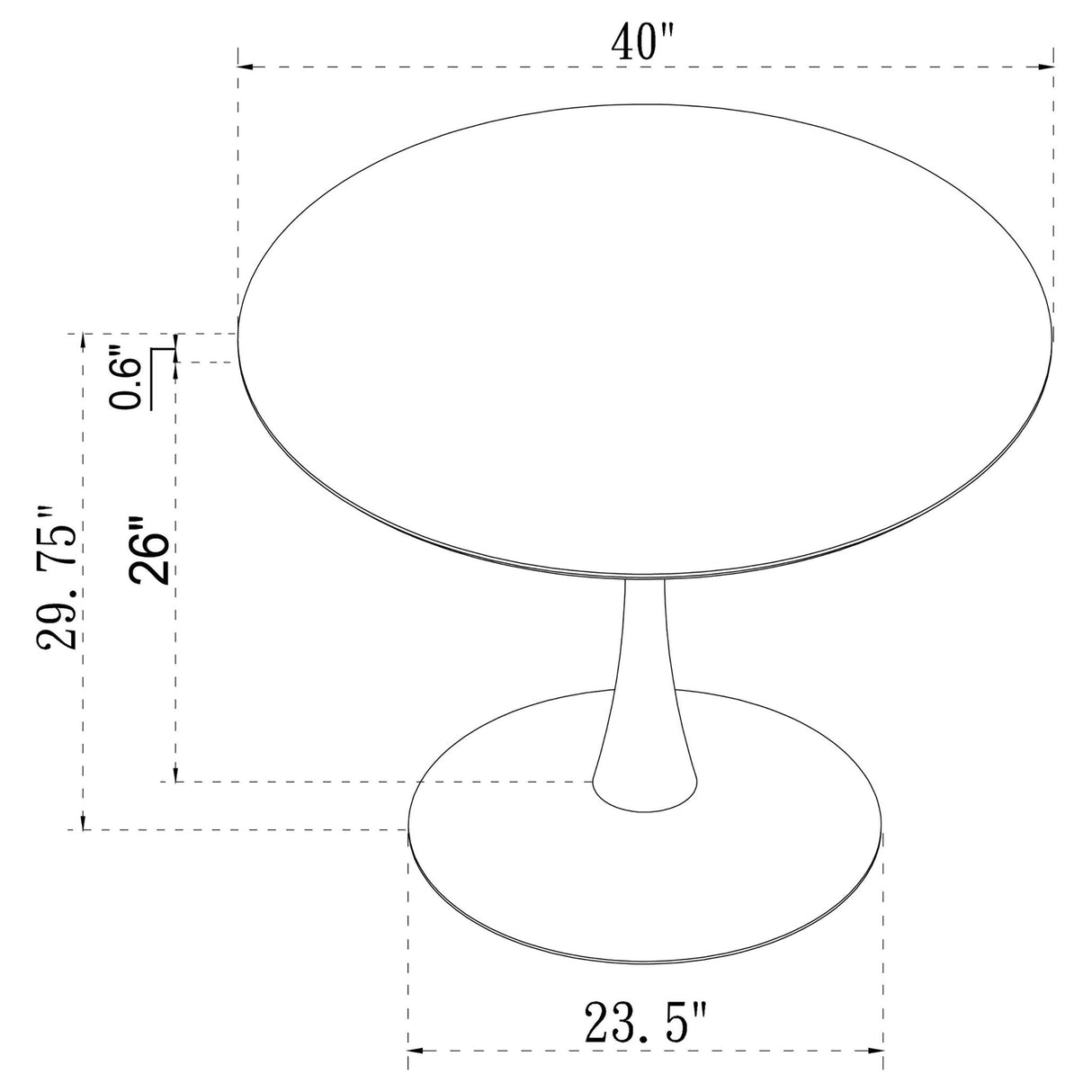 Round Dining Table With Pedestal Base - White