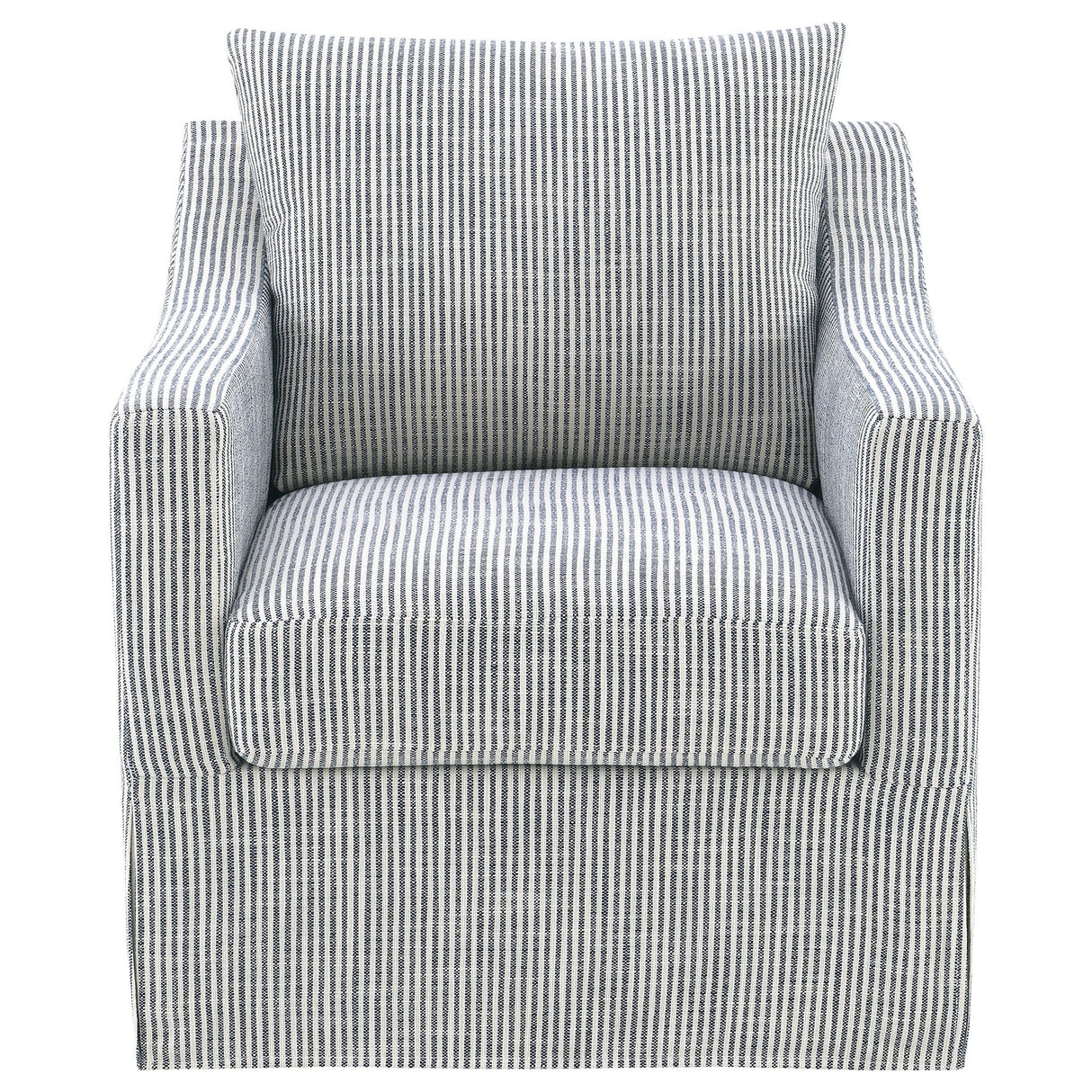 Merced - Upholstered Sloped Arm Accent Swivel Chair With 360 Degree Swivel Base - Gray